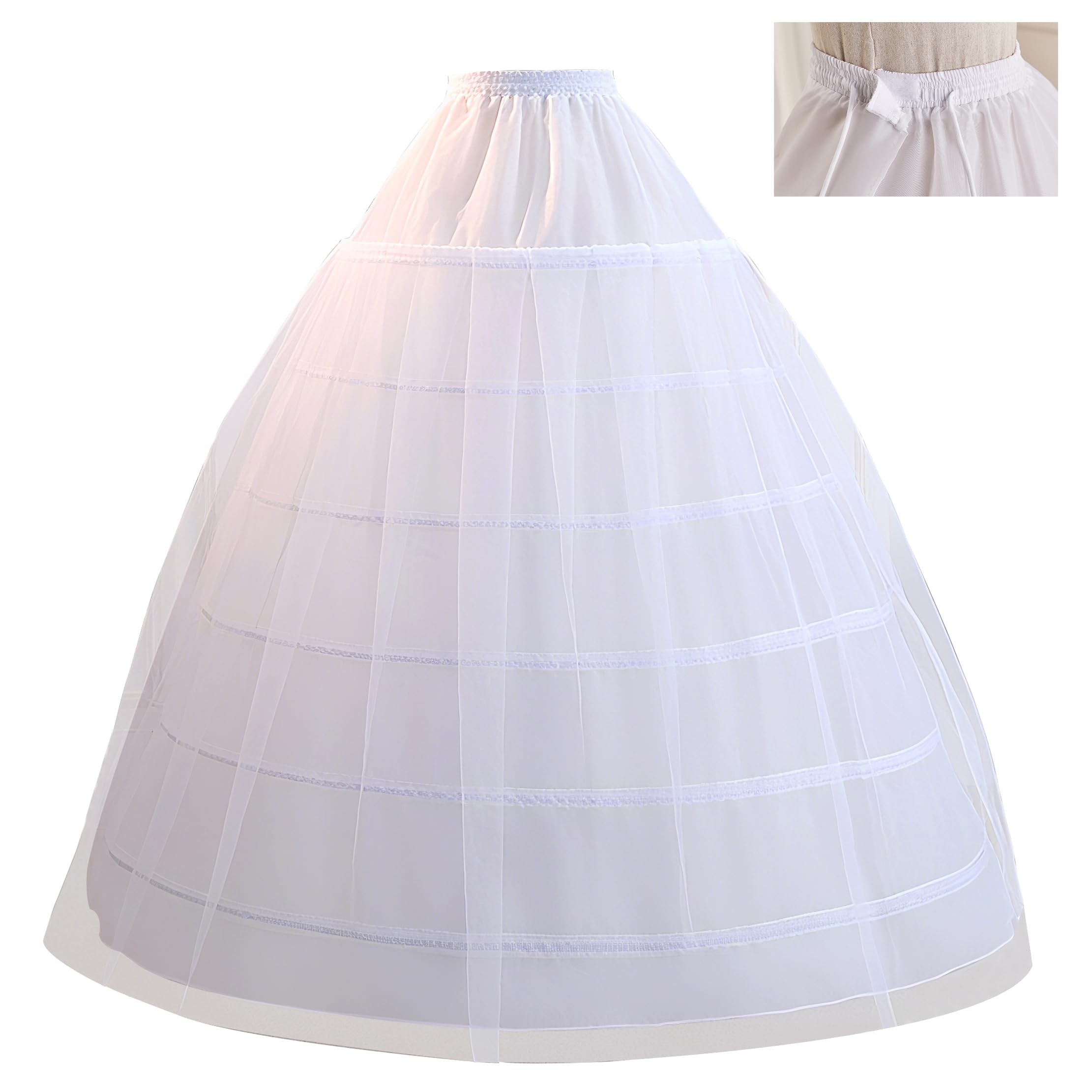 Amazon.co.jp: [MOOKISOO] ロングパニエ 105cm 6本ワイヤー サイズ調整